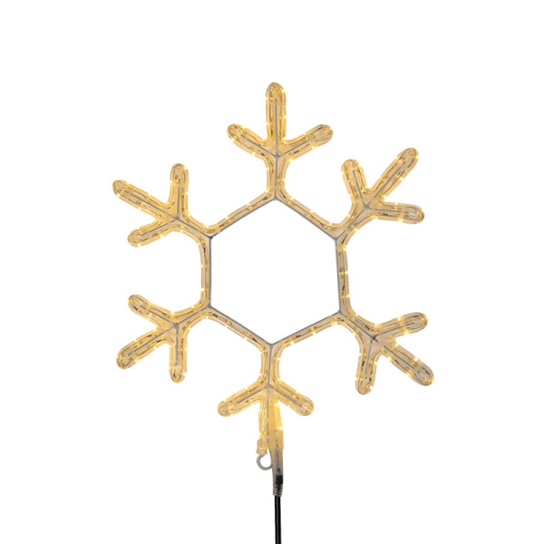 NEON-NIGHT Фигура "Снежинка", цвет ТЕПЛЫЙ БЕЛЫЙ, размер 30х28см 501-210