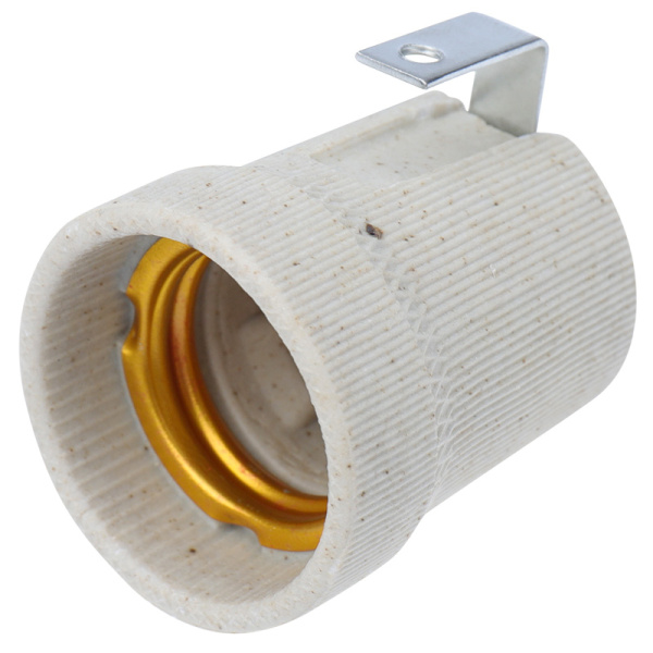 Патрон керамический E27 с держателем Rexant 11-8867