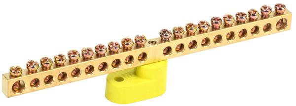 IEK Шина PE земля на одном угловом изол ШНИ-6х9-20-У1-Ж