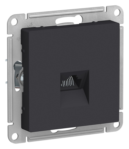 Купить Systeme Electric AtlasDesign Карбон Розетка компьютерная RJ45, механизм