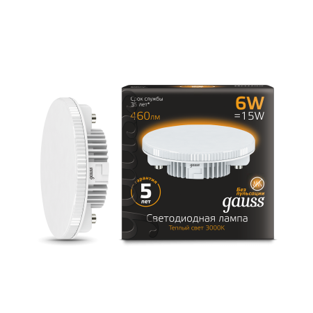 Купить Gauss Лампа GX53 6W 460lm 3000K LED 108008106
