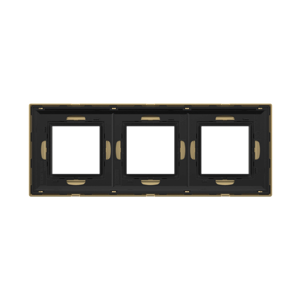 Купить DKC Рамка из металла, "Avanti", золотая, 3 поста (6 мод.)