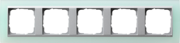 Gira Event Opaque Салатовый/Алюминий Рамка 5-ая 021551
