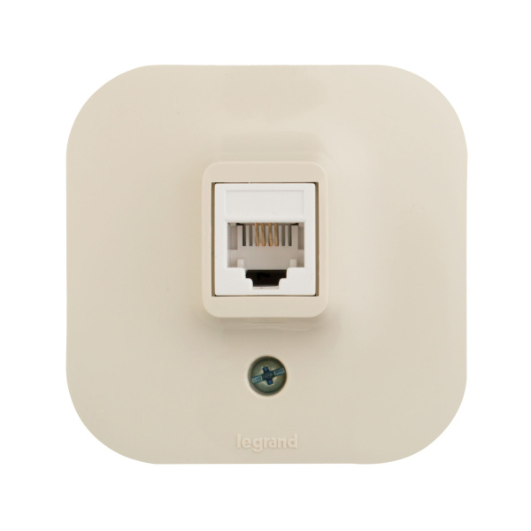 Купить Legrand Quteo Бежевый Розетка RJ45 категория 5е UTP 782254