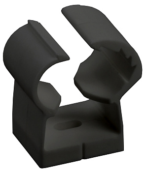 IEK Клипса с фикс. для глад. труб 20-25мм черн. (24шт/упак)