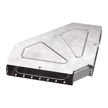 Промрукав Угол горизонтальный 90 градусов с крышкой Стандарт 400х80 PR16.0623