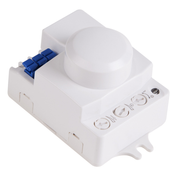 Датчик движения настенно-потолочный микроволновый ДДНПМ 01, 180°/360º,1200 Вт,10-2000Лк, 3-10 м, 10-900 сек,5,8ГГц Rexant 11-9218