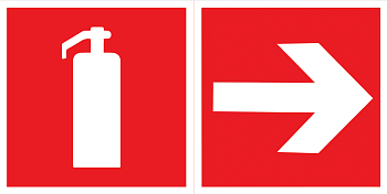 Varton пиктограмма "ОГНЕТУШИТЕЛЬ / СТРЕЛКА" 300х150мм для аварийно-эвакуационного светильника Giant/Vision/Twofold/Evade V5-EM03-60.003.044