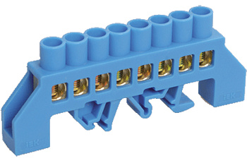 IEK Шина N ноль в комб DIN-изол Стойка ШНИ-8х12-8-КС-С