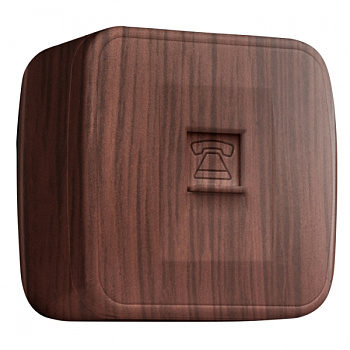 EKF Basic Минск Темное дерево Розетка RJ-45, 1А, 120В, ОП