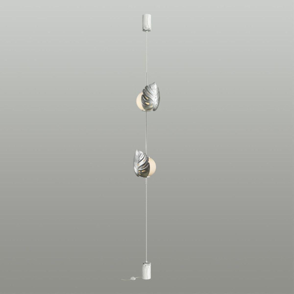 Купить Odeon Light 4865/2FC MODERN ODL_EX22 45 серебристый/белый/стекло Натяжной торшер с выкл. E14 2*40W JUNGLE