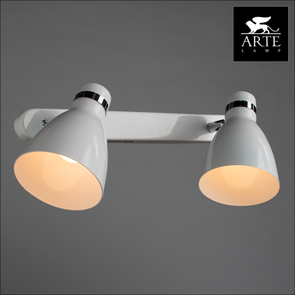 Arte Lamp Mercoled Хром/Белый Спот 2x60W 2xE27 A5049AP-2WH Купить Arte Lamp Mercoled Хром/Белый Спот 2x60W 2xE27 A5049AP-2WH