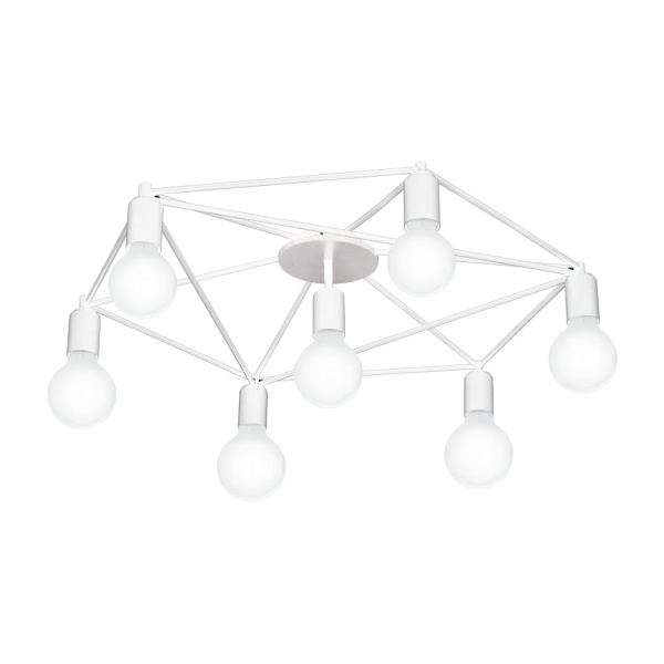 Eglo 97896 Потолочный светильник STAITI, 7х40W (E27), ?760, H140, cталь, белый