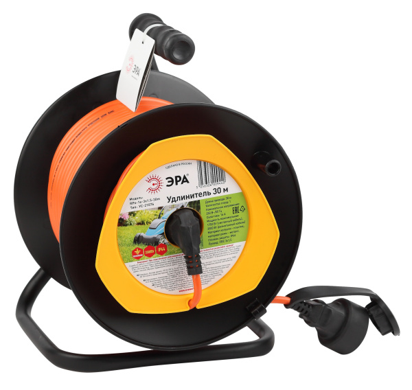 ЭРА RPx-1e-3x1.5-30m Удлинитель силовой на пластиковой катушке c/з 30м 1 гн ПВС 3х1.5