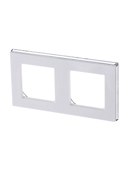 ABB EPJ Levit белый / дымчатый чёрный Рамка 2 поста 2CHH015020A6062