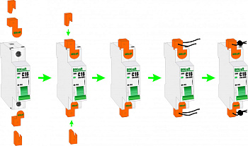 DEKraft Заглушки клеммные пломбируемые комплект 2 шт. для ВА-103 18039DEK