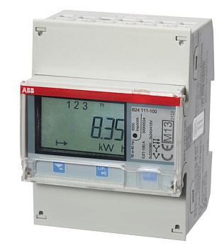 ABB Счетчик 3-фазный, акт-реакт. эн.(2Н),1-тарифный,кл. точности 1,прямого вкл. 5(65)А, имп. вых, RS485,тип B23 212-200 2CMA100804R1000 ABB Счетчик 3-фазный, акт-реакт. эн.(2Н),1-тарифный,кл. точности 1,прямого вкл. 5(65)А, имп. вых, RS485,тип B23 212-200 2CMA100804R1000