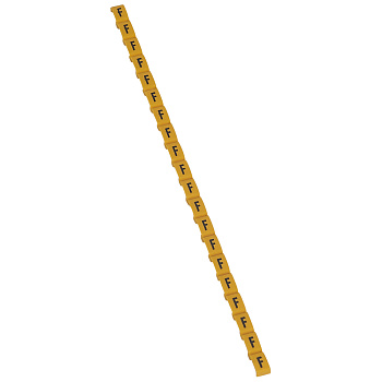 Legrand Duplix Маркер чёрная маркировка на желтом фоне заглавная буква F 038415