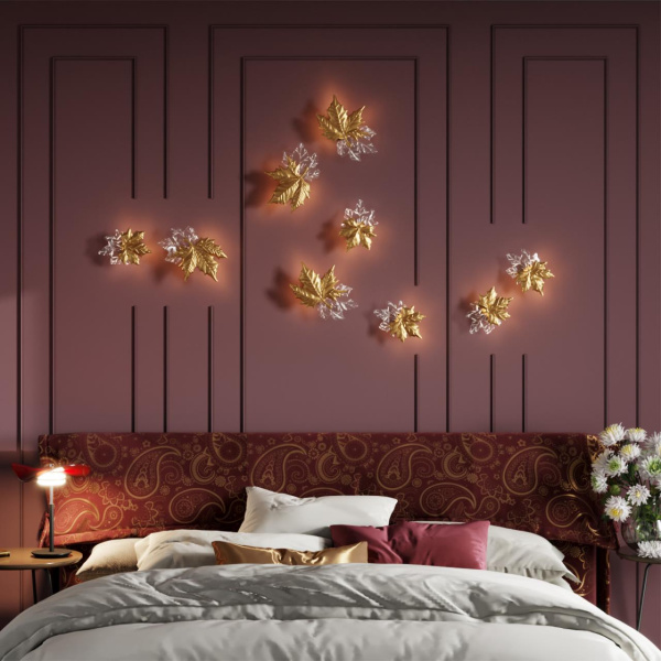 Купить Odeon Light 4371/3WL MIDCENT ODL23 201 золотое фольгирование/стекло Настенный св-к IP20 LED 3W 180Лм 3000K EVA