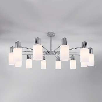 Eurosvet Потолочная люстра со стеклянными плафонами 70160/12 хром a057112