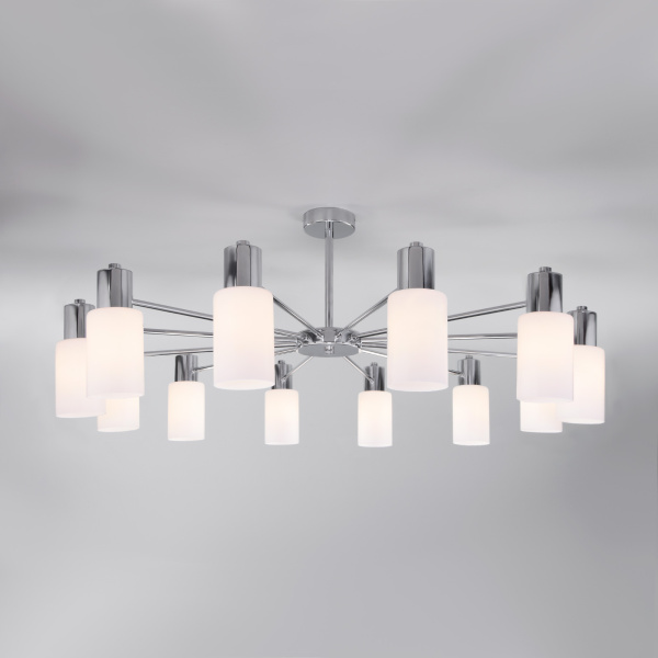 Eurosvet Потолочная люстра со стеклянными плафонами 70160/12 хром a057112