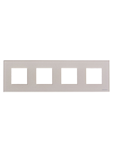 Купить ABB NIE Zenit Стекло Жемчужное Рамка 4-я 2+2+2+2 мод 2CLA227400N3501