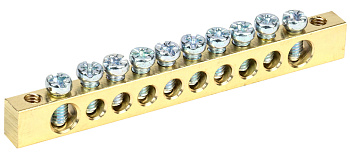 IEK Шина PEN земля-ноль 6х9мм 10/2 (10групп/креп по краям)