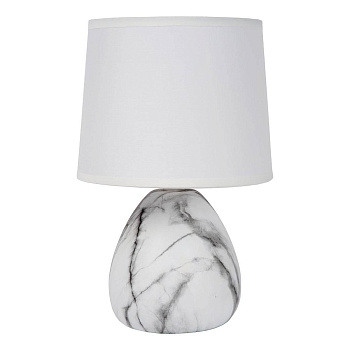 Lucide MARMO Лампа настольная Ø 16 cm 1xE14 White 47508/81/31