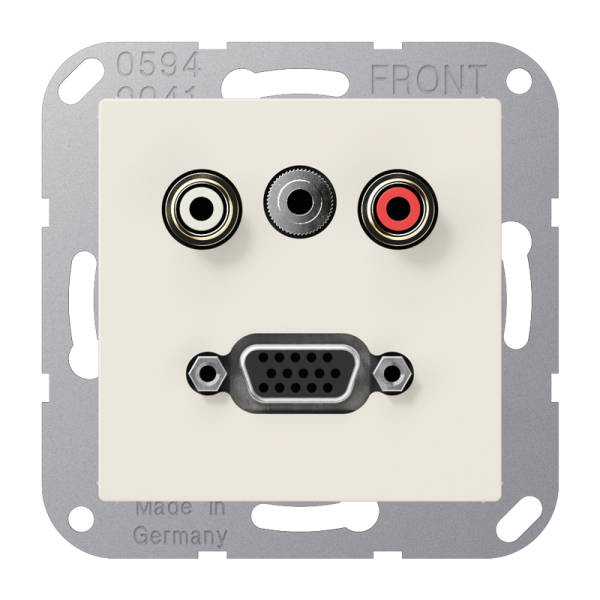 JUNG 2x Cinch Audio (RCA) / Stereo Jack (TRS 3.5 mm) / VGA, слоновая кость MAA1072