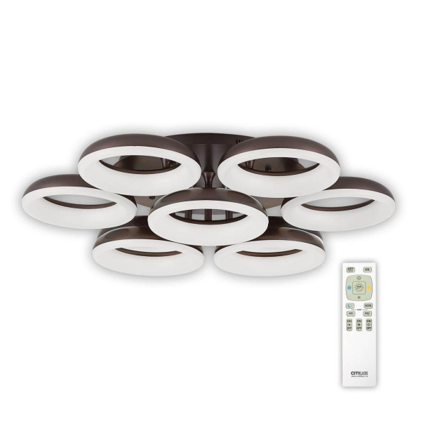 Citilux CL225195R Паркер Кофе Светильник LED Люстра с пультом