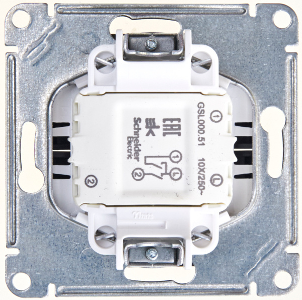 Купить Systeme Electric Glossa Антрацит Выключатель 2-клавишный, сх.5, 10АХ