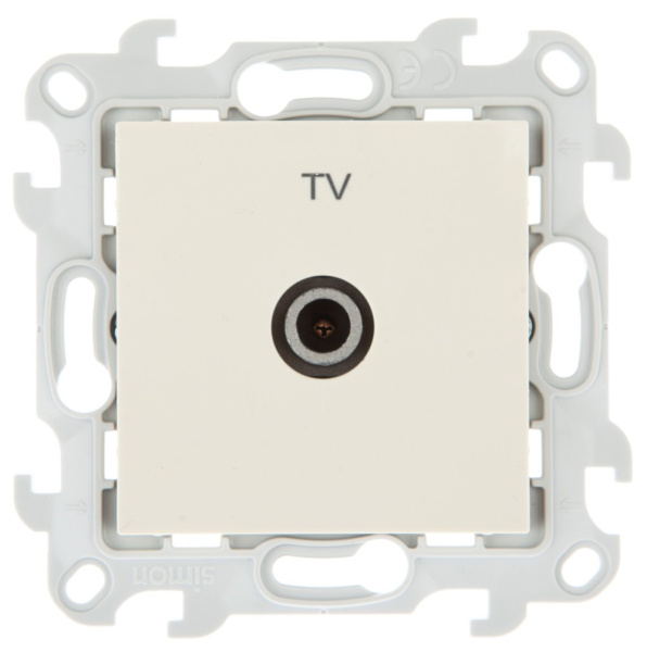 Simon 24 Слоновая кость Розетка TV оконечная 2450476-031