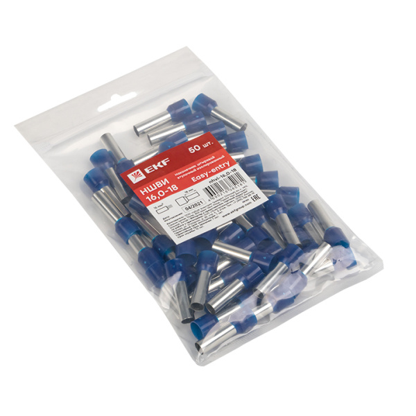 Купить EKF PROxima Наконечник штыревой втулочный  НШвИ 16,0-18 (50шт.)