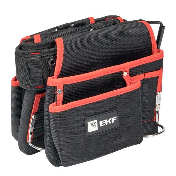 Купить EKF Basic Сумка-пояс двухсекционная усиленная с двухшпеньковым ремнем С-12 Master