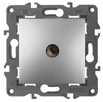 ЭРА 14-3102-03 Elegance Алюминий Розетка TV проходная