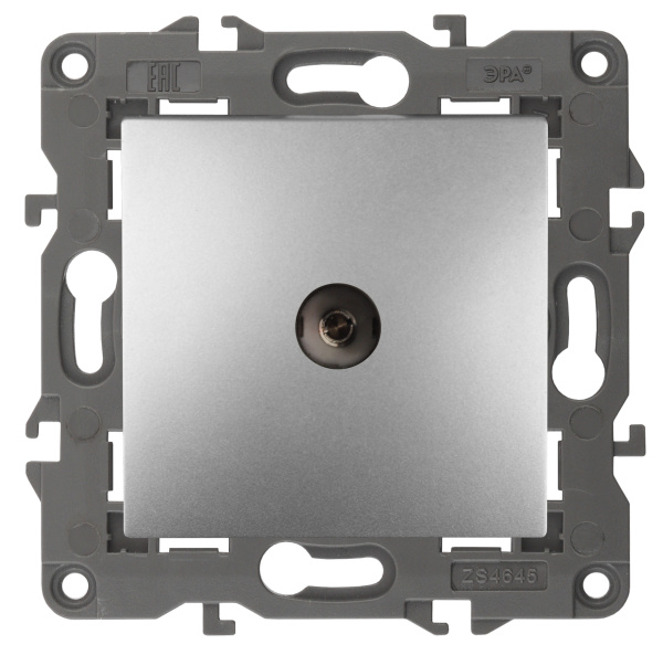 ЭРА 14-3102-03 Elegance Алюминий Розетка TV проходная