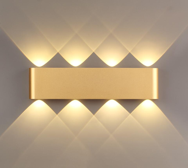 Купить Odeon Light 3893/8WL ODL20 180  золотистый/металл Настенный светильник LED 3000K 8W 220V MAGNUM