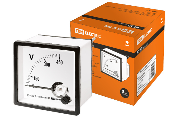 TDM Вольтметр серии В72П 450В класс точности 1,5 SQ1102-0135