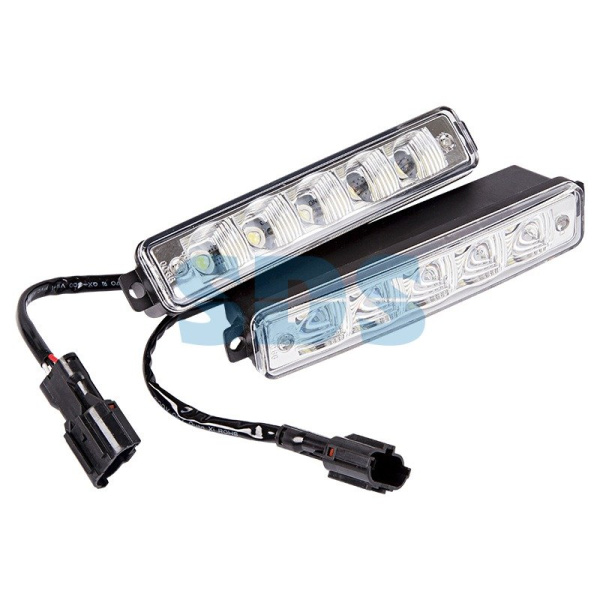 LAMPER Дневные ходовые огни в алюминиевом корпусе сбоковым креплением10 диодов, встроенный стабилизатор 80-1126