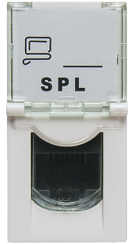 SPL Розетка RJ 45 Mosaic категория 5е UTP 1 модуль белая (076551 - SPL - 200006)