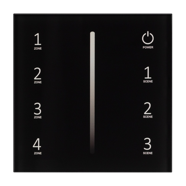 Купить Arlight Панель SMART-P34-DIM-IN Black (230V, 0-10V, Sens, 2.4G) (IP20 Пластик, 5 лет) 028112