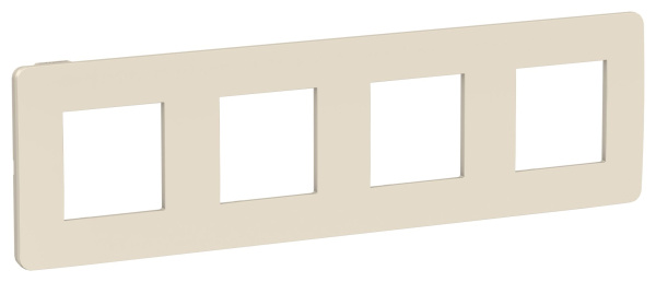 Купить SE Unica Studio Бежевая/Бежевая Рамка 4-ная NU280844