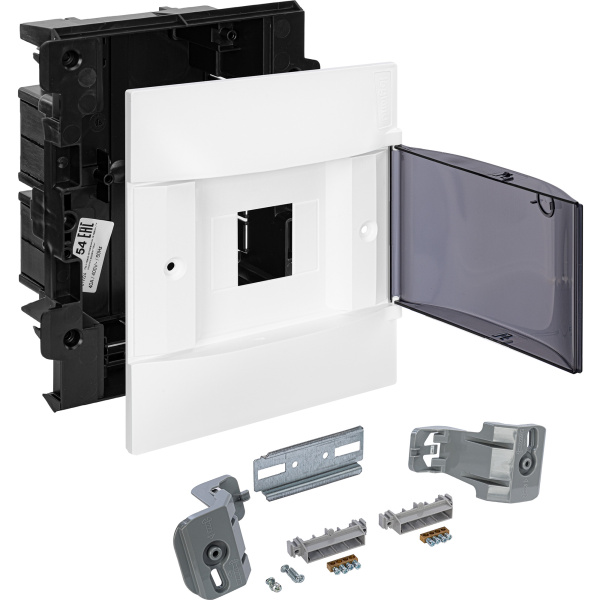 Купить Legrand Practibox S Пластиковый щиток Встраиваемый 1X4 Дымчатая дверь 134554