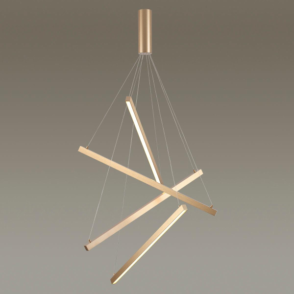 Купить Odeon Light 3860/48L ODL19 30 золото Подвесной светильник LED 48W 2700Лм 3000К 220V COMETA