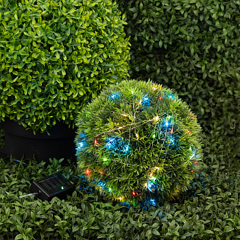 ЭРА Садовая гирлянда ERASF22-43 на солнечной батарее Нить мультиколор 100 microLED 10 м