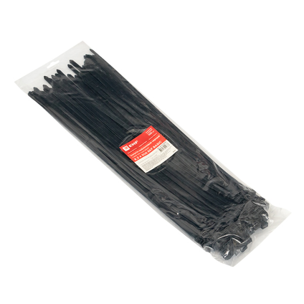 Купить EKF Basic Хомут нейлоновый черный (8,2х500) (100шт.)
