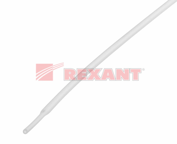 Купить 1.0 / 0.5 мм 1м термоусадка белая Rexant 20-1001