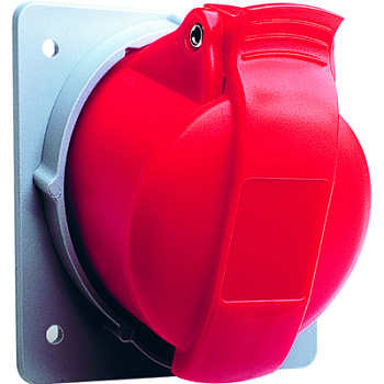 ABB RAM Розетка панельная с угловым минимальным фланцем 416RAM6, 16A, 3P+N+E, IP44, 6ч 2CMA170021R1000