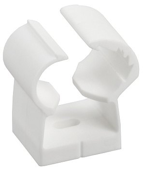 IEK Клипса с фикс. для глад. труб 26-32мм бел. (18шт/упак)