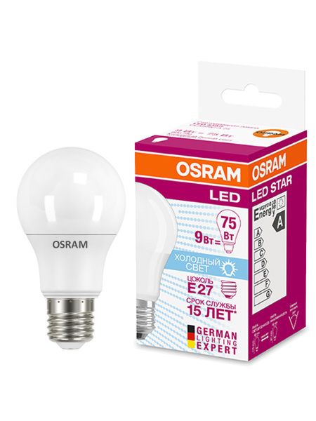 Osram Лампа LED A75 E27 9,5W 865 4052899971561